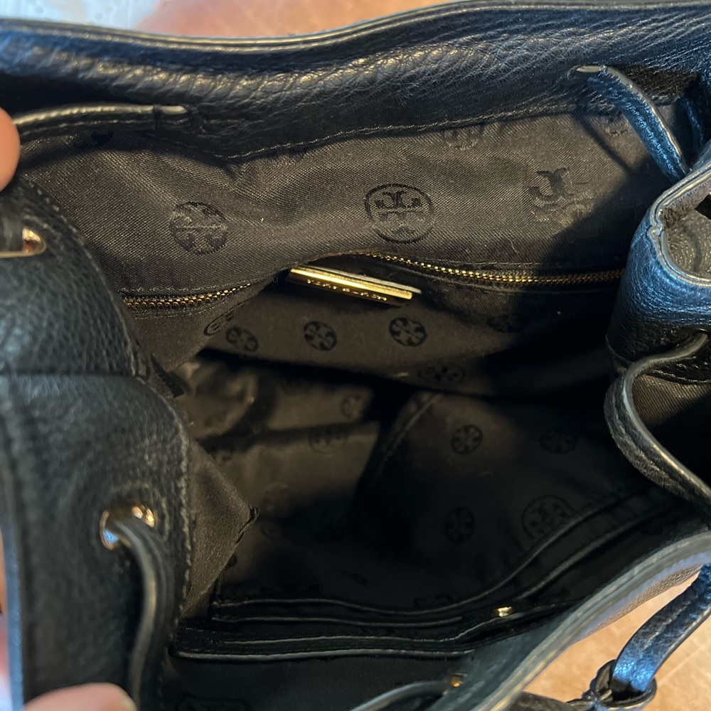 Tory Burch Harper Black Leather Backpack - Picture 8 of 9